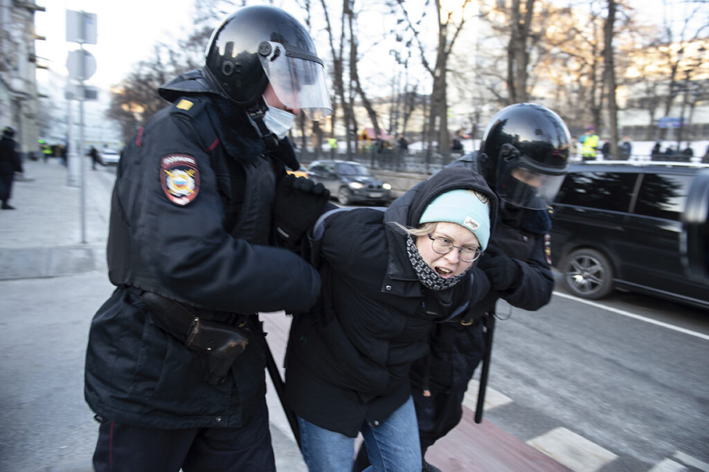 Полиция, задержание, митинг, протест, антивоенный, война, Москва